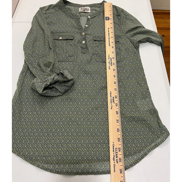 Anthropologie Holding Horses Diamond Geometric Print Popover Top Women's 4 - Picture 10 of 11